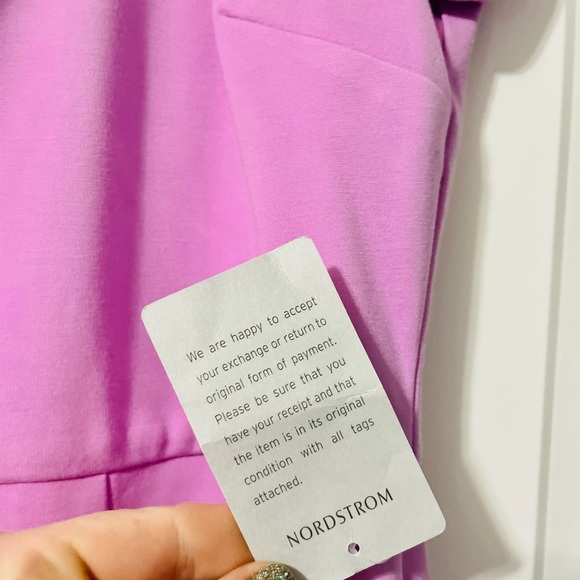 NORDSTROM Cap Sleeve MIDI Empire Waist Sheath Square Neck PINK PEONY SZ 12 NEW! - Picture 10 of 15